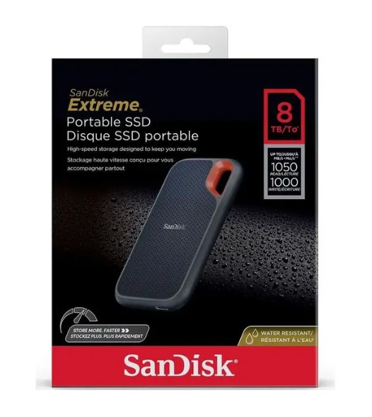 محرك أقراص الحالة الصلبة المحمول SanDisk Extreme - سعة 8 تيرابايت