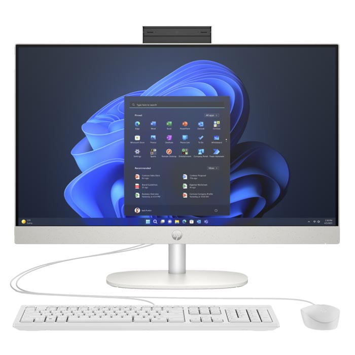 جهاز الكل في واحد اتش بي  ProOne 245 G10 AiO - المعالج AMD رايزن 7 - 7730U - رام 8جيجا - سعة التخزين 512 جيجابايت - شاشة 23.8 بوصة - بدون لمس - ابيض